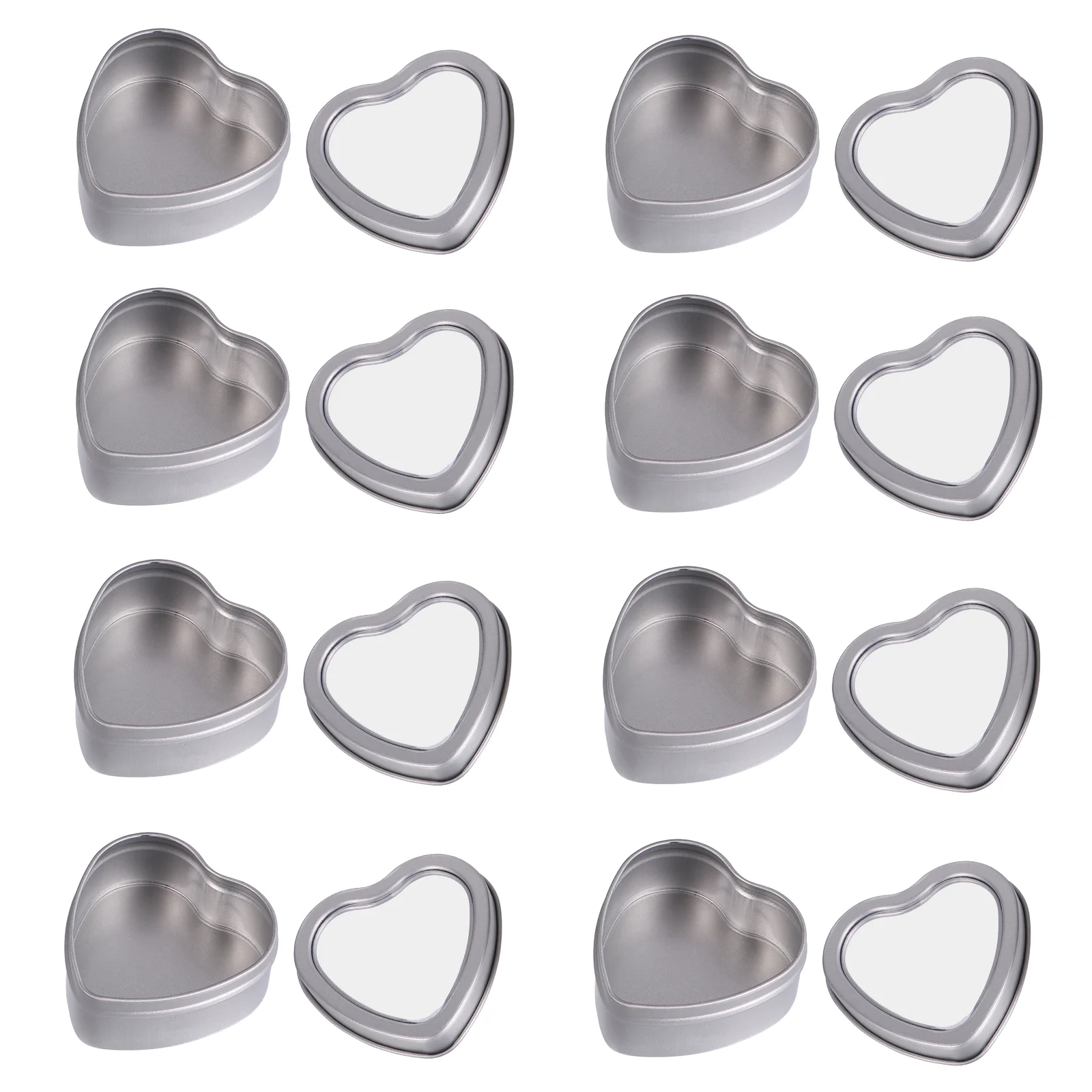 

12 Pcs Heart Shaped Metal Tin Can Making Tins Storage Tinplate Candy Box Love