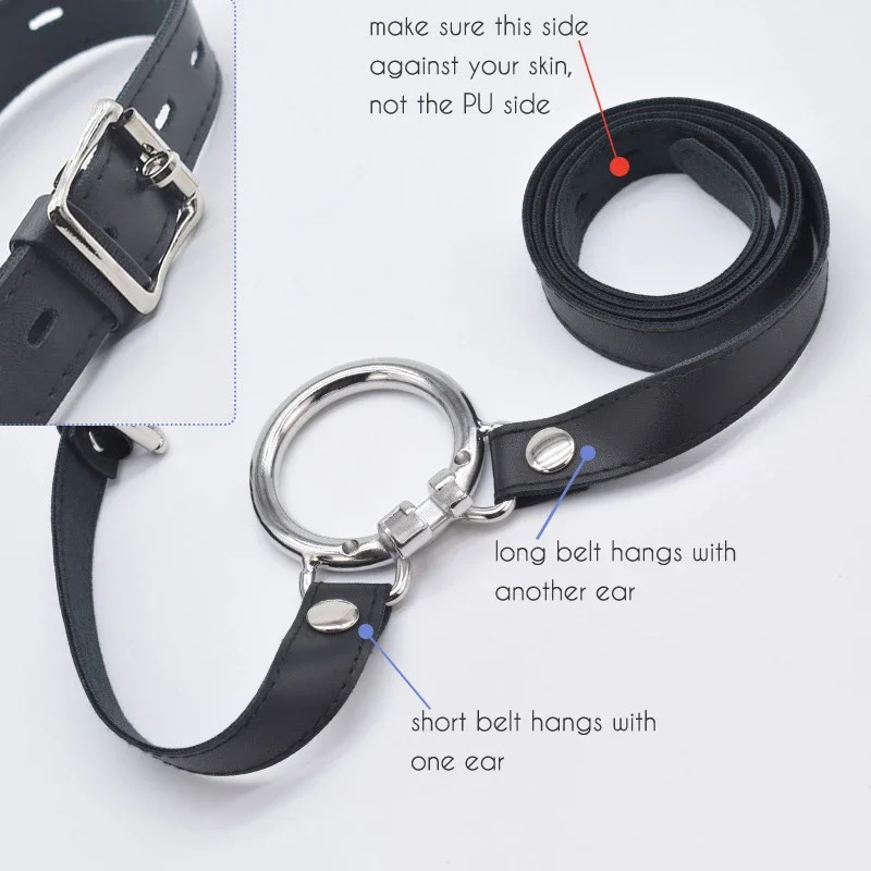 Chastity Cage PU Leather Anti-off Auxiliary Belt Anti-off Male Penis cage Adjustable Rope Chastity Lock Accessories sexyshop
