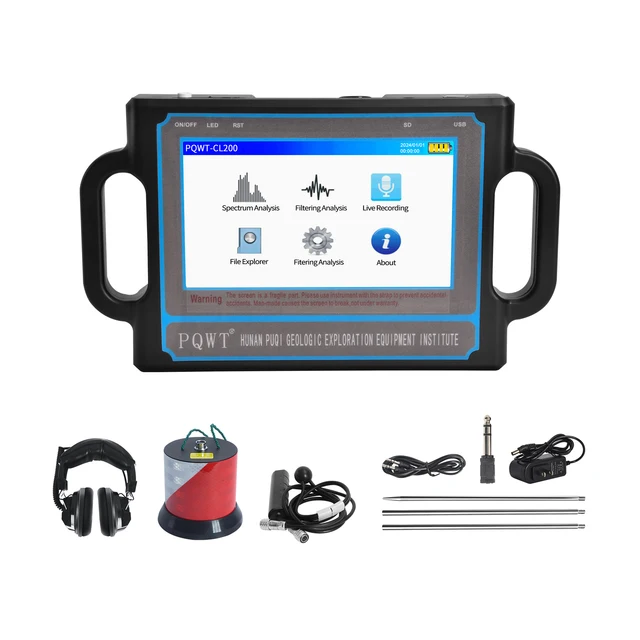 PQWT CL200 เครื่องตรวจจับการรั่วไหลของท่อน้ําใต้ดินท่อประปารั่วการตรวจสอบอุปกรณ์ซ่อมเครื่องมือ 1