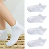 4 Pairs/lot Children's Socks Summer Thin Pure Cotton Boat Socks White Socks Boys and Girls Student Socks Baby Mesh Short Socks 1