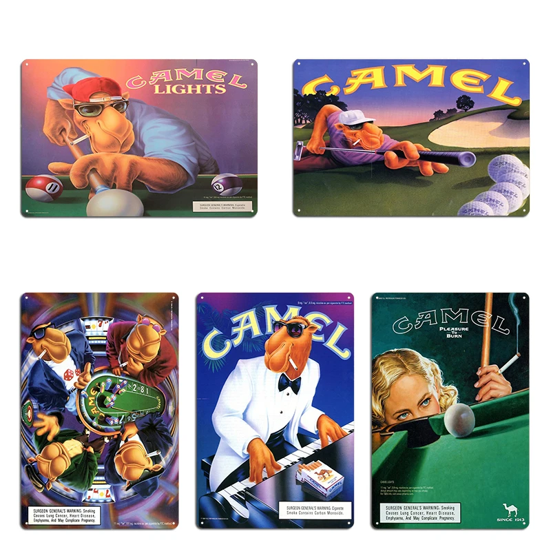 Camel Cigarettes Joe Cool Great Print Advertising: CAMEL CIGARETTES -First Big Time Cigarette Campaign Strongest To Weakest Australia