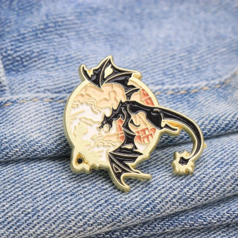 Barocco di lusso bellissimo vintage drago cinese libellula animale insetto design spilla da donna per uomoPinJewelryAccessoriPartyGift