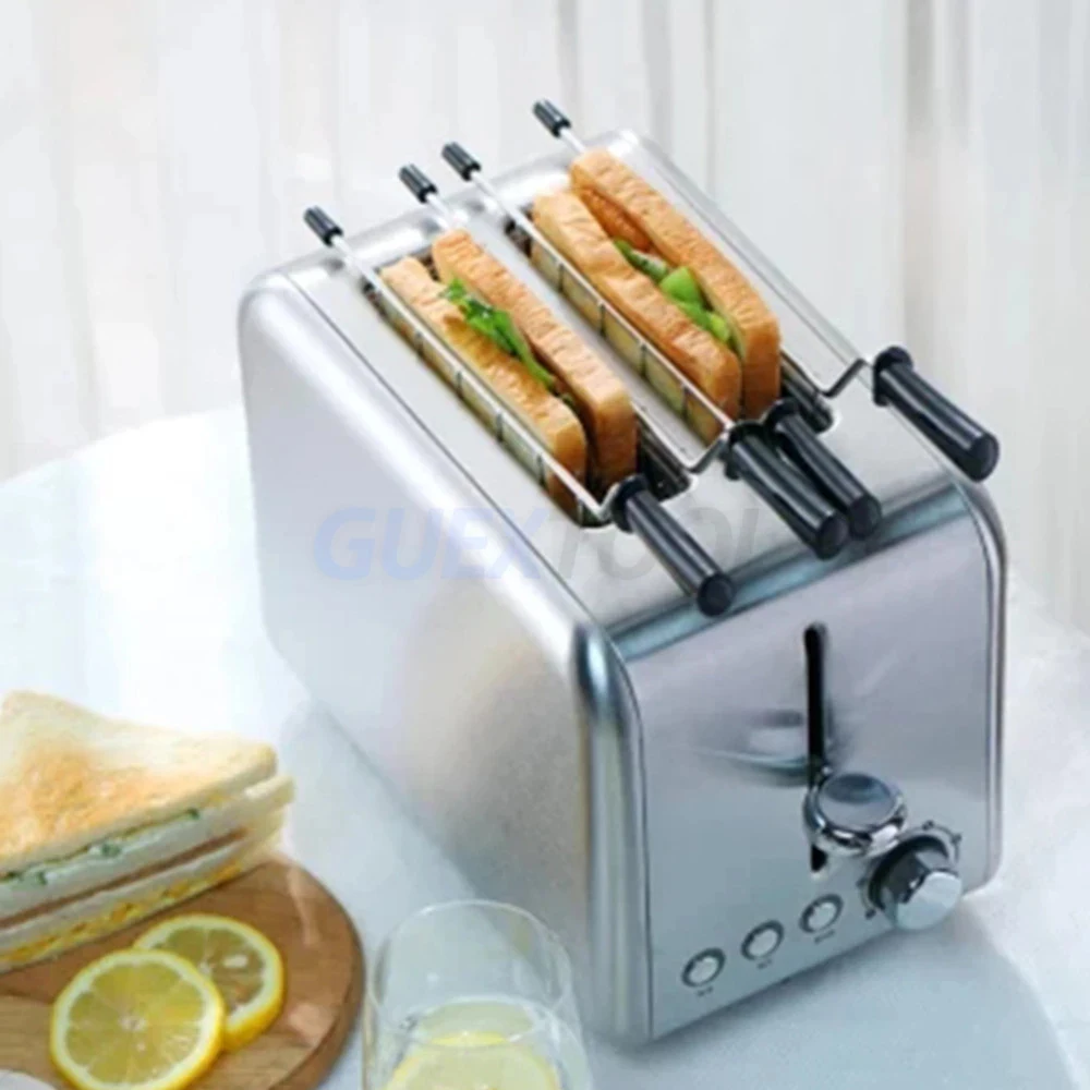 Toast electric toaster household automatic breakfast machine heating bread machine adjustable temperature