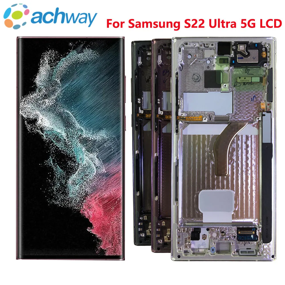 

Tested 6.8" For Samsung Galaxy S22 Ultra 5G LCD SM-S908B Display Touch Screen Digitizer Assembly For Samsung S22 Ultra 5G LCD