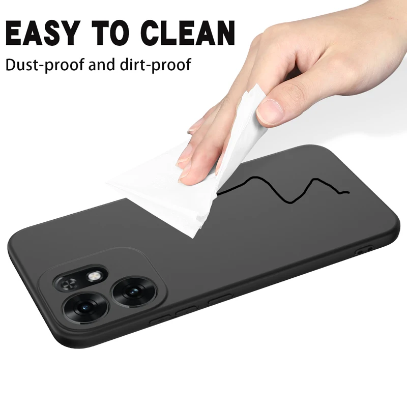 Premium Liquid Silicone Back Cover with Flock Lining and Strap Lanyard