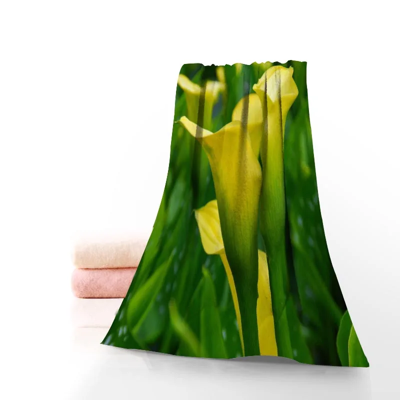 Flowers Calla Lily Towels Microfiber Bath Towels Travel,Beach,Face Towel Creative Towel Size 35X75cm,70X140cm