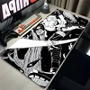 Japan Hot Anime Mouse Pad Laptop Black And White Manga Keyboard Rug PC N-narutoS Cool K-kakashi Gaming Mousepad Hatake Desk Mat 1
