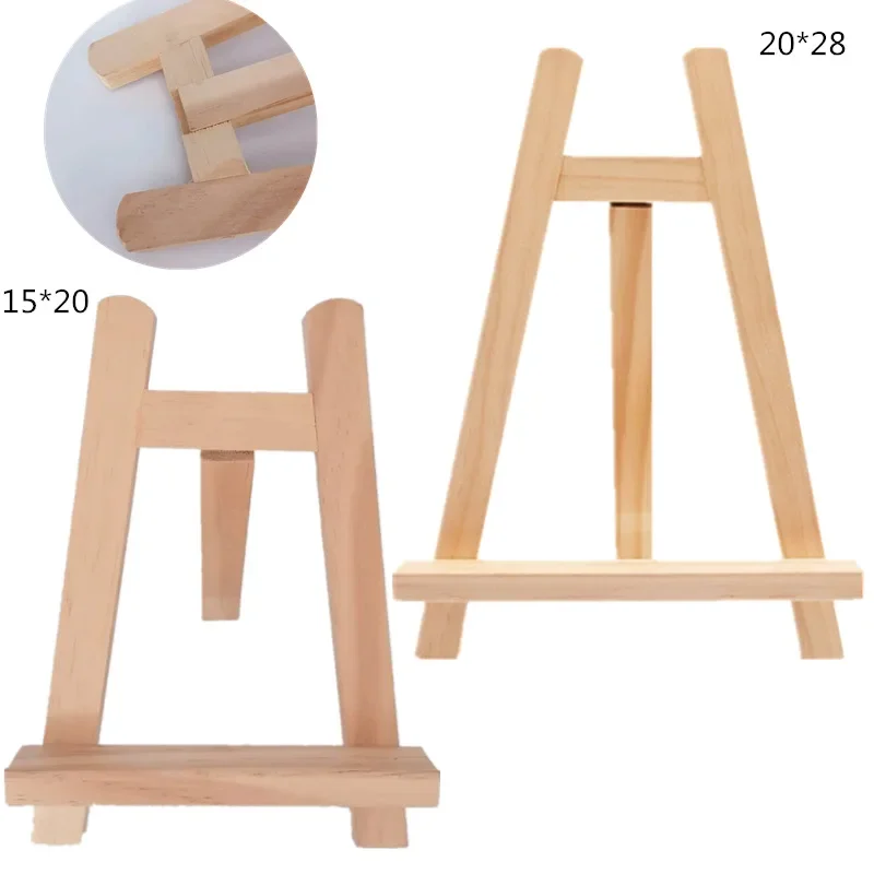 Triangle Display Stand Original Head Art Painting Easel Tablet Mobile Phone Stand Wooden Material Office School Supplies