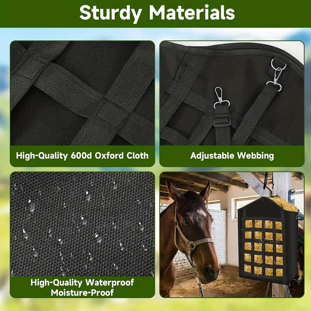 19473-e4e908.jpg 1pc Durable Polyester Horse Hay Bag with Clear View Mesh Grid - Purple, Ideal for Horses, Goats, and Cattle Feeding in Stables o
