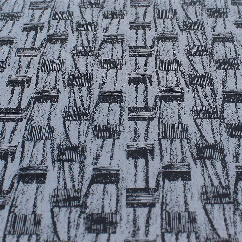New 0.75mm Patterned PU Leather Artificial Cotton Flocking Base Printing Artificial Leather For Handbag Shoe Material