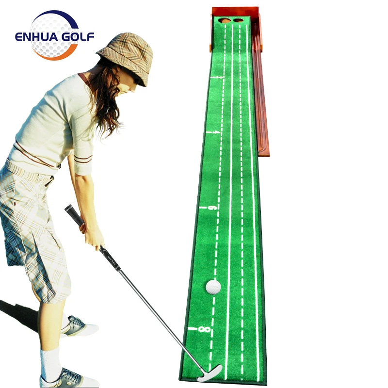 GolfPuttingMatWoodPurePuttGreenRampPremiumTrainingAidfor