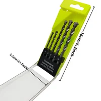 Jeu de 5 forets à maçonnerie, forets à pointe en carbure de 4 à 10 mm pour le béton, la brique, la pierre, la tuile, le mur, outil de perçage de maçonnerie 2