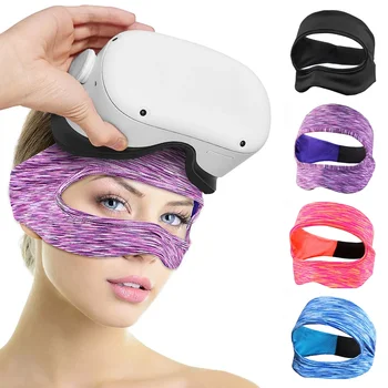 Accessori VR: Maschera per Occhi Traspirante con Fascia Anti-Sudore e Imbottitura per Visori di Realtà Virtuale Compatibili con Oculus Quest 2 1/Meta Quest 3 Pro