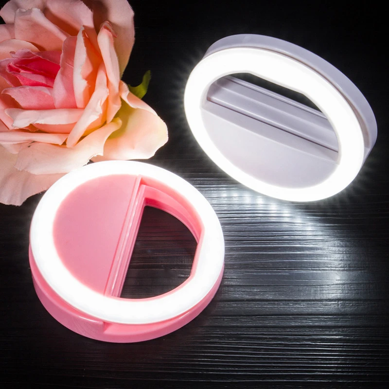 

Mobile Phone Selfie Ring Clip Lens Light Lamp Led Bulbs Emergency Dry AAA Battery for Photo Camera Well Smartphone Beauty Will