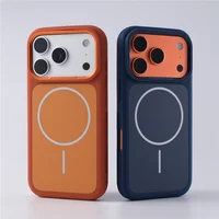 Original Double Color Matte Magsafe Case For iPhone 17Air 17Pro 17Pro Max Magnetic Wireless Charging Hard Protective Phone Cover