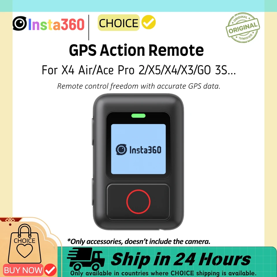 For Insta360 X5/X4/X3/Ace Pro 2/Go 3S/Go3 GPS Bluetooth Remote Control 25M Distance Wireless Remote Control For Insta360 Ace Pro - 44 - View #10