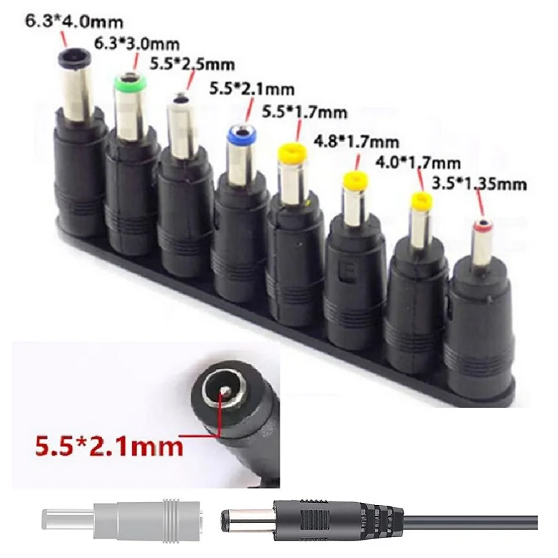 

5.5x2.1mm Notebook Adapter Universal Male Jack connector For DC Plugs AC Power Computer Cables Connectors Notebook Laptop