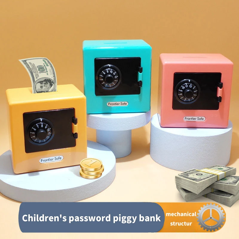 레트로 회전 암호 현금 동전 절약 상자, 미니 은행 머니 박스, 자동 예금 지폐, 크리스마스 선물, ATM