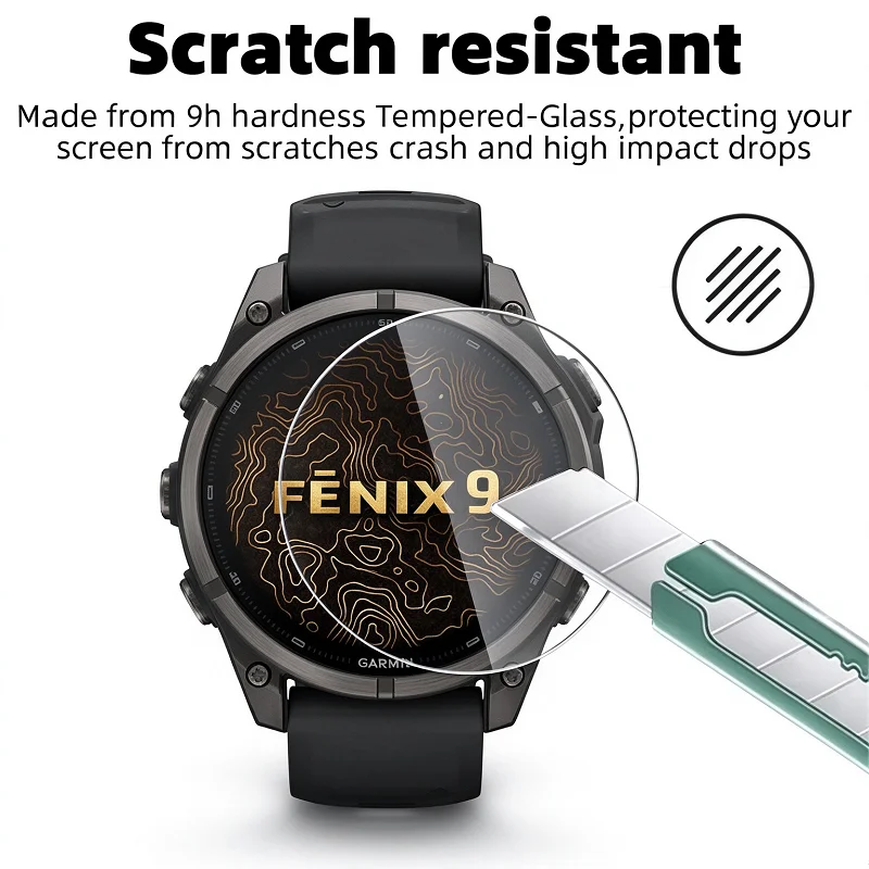 Premium Tempered Glass Screen Protector for Fenix Watches - Ultra-Clear and Durable Protection Film