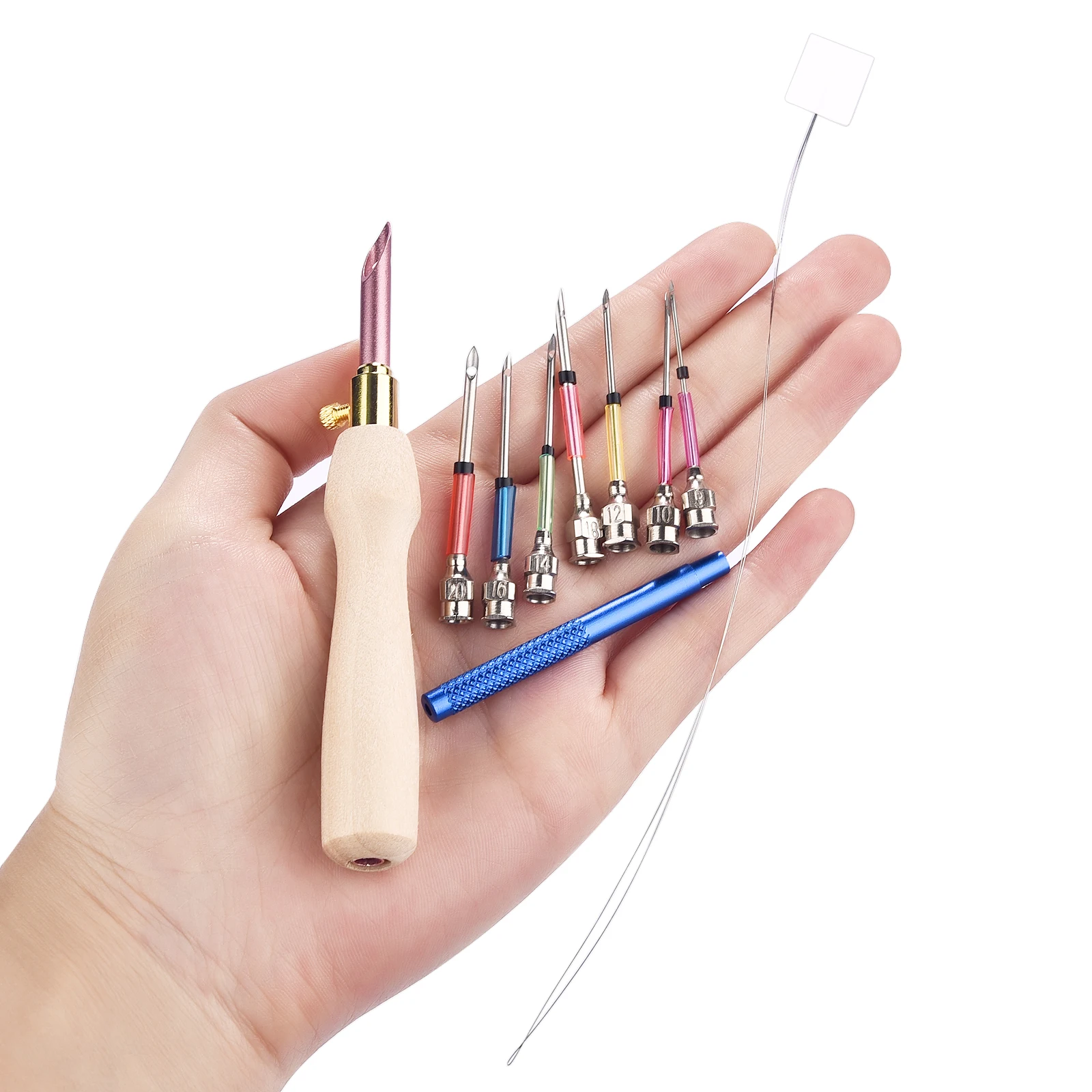 Punch Needle Beginners Supplies Kit Adjustable Rug Hooking Poke Magic Embroidery Needle Pen Tool For Cross Stitch DIY Craft Kit - 2