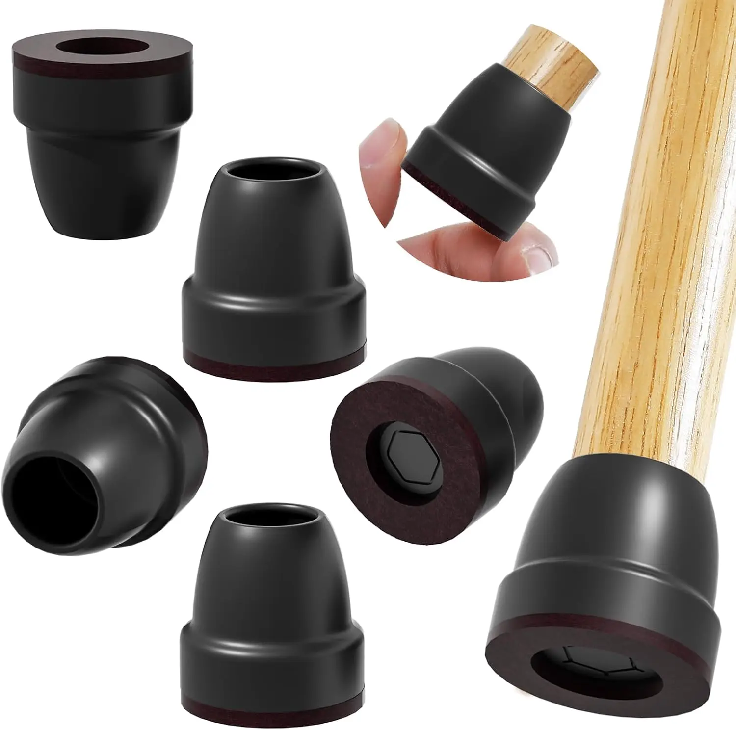 Chair Leg Floor Protectors 8PCS Foot Cover Diagonal with Thick Wrap Felt Pads Silicone Furniture Table Feet Protect Floors furniture leg pads chair leg caps chair leg protector furniture foot pads rubber furniture feet pads furniture leg caps furniture foot protector furniture feet