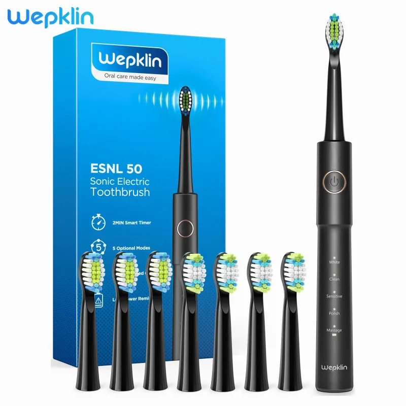 Wepklin Electric Sonic Toothbrush Whitening Toothbrushes Usb Fast