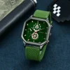 1PC European and American large dial trendy square watch for men and women, handsome and cool for high school students 1