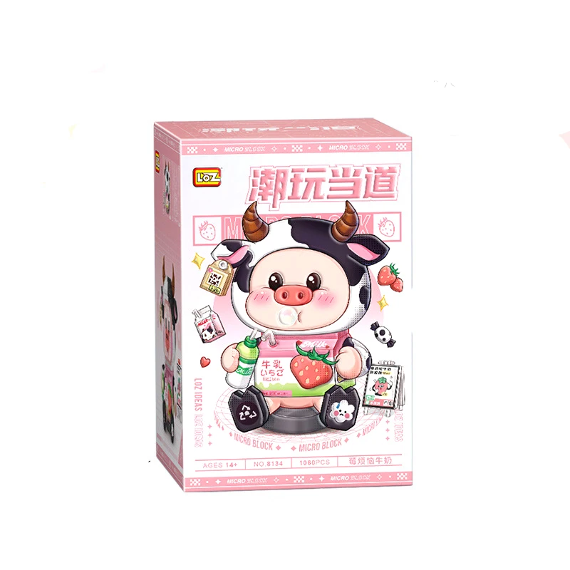 LOZ 8135 Diamond Building Blocks Cartoon Figures Animals Milk Cow