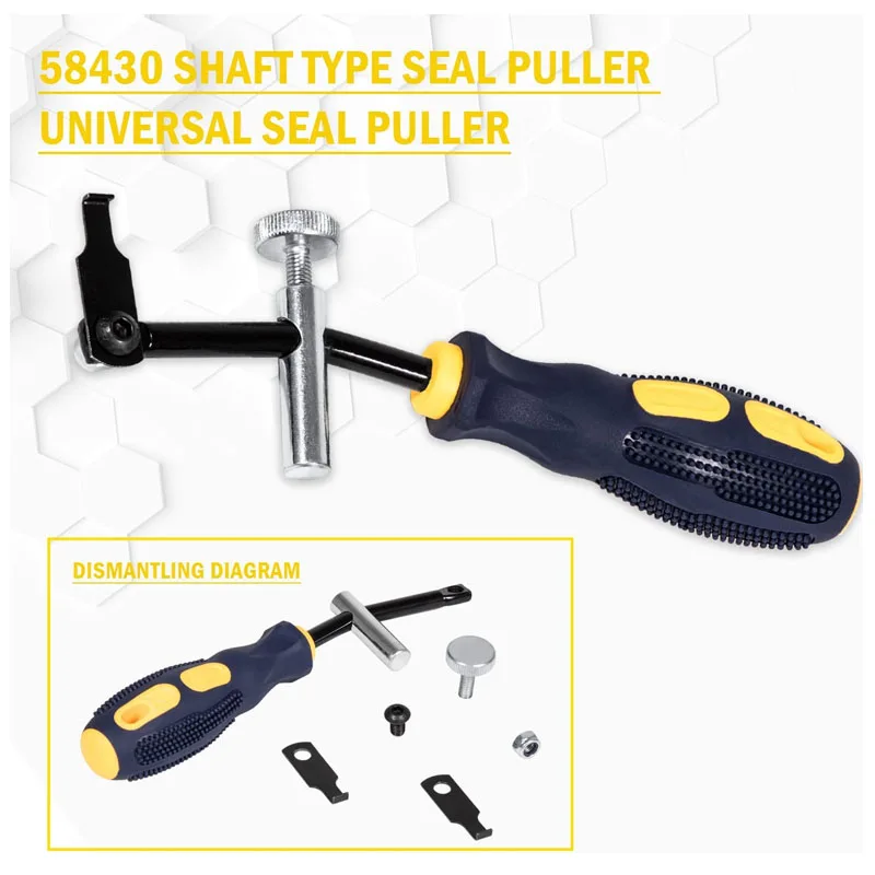 58430 & SP009 Shaft Type Seal Puller Universal Seal Puller For Auto & Motorcycles W/ Spare Hook Crankshaft Camshaft Remover Seal Puller