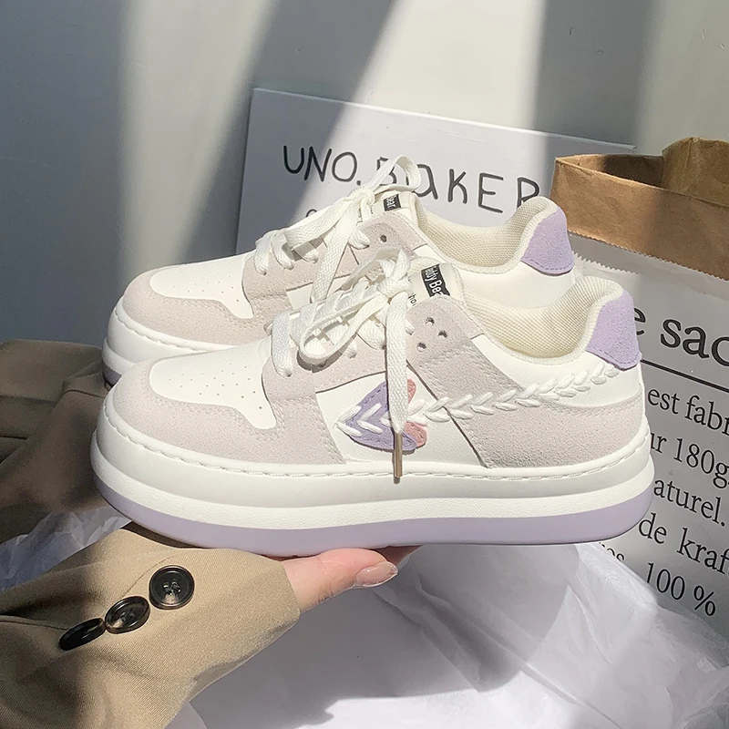 Shoes Woman 2024 Trend Sale Breathable Women's Vulcanize Shoes Summer Women Platform Sneakers Up Ladies Casual Shoes