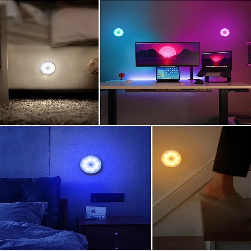 LED Night Light BANDIAN Smart Human Body Sensor Emergency Automatic Lighting USB Charging Wireless Magentic Suction