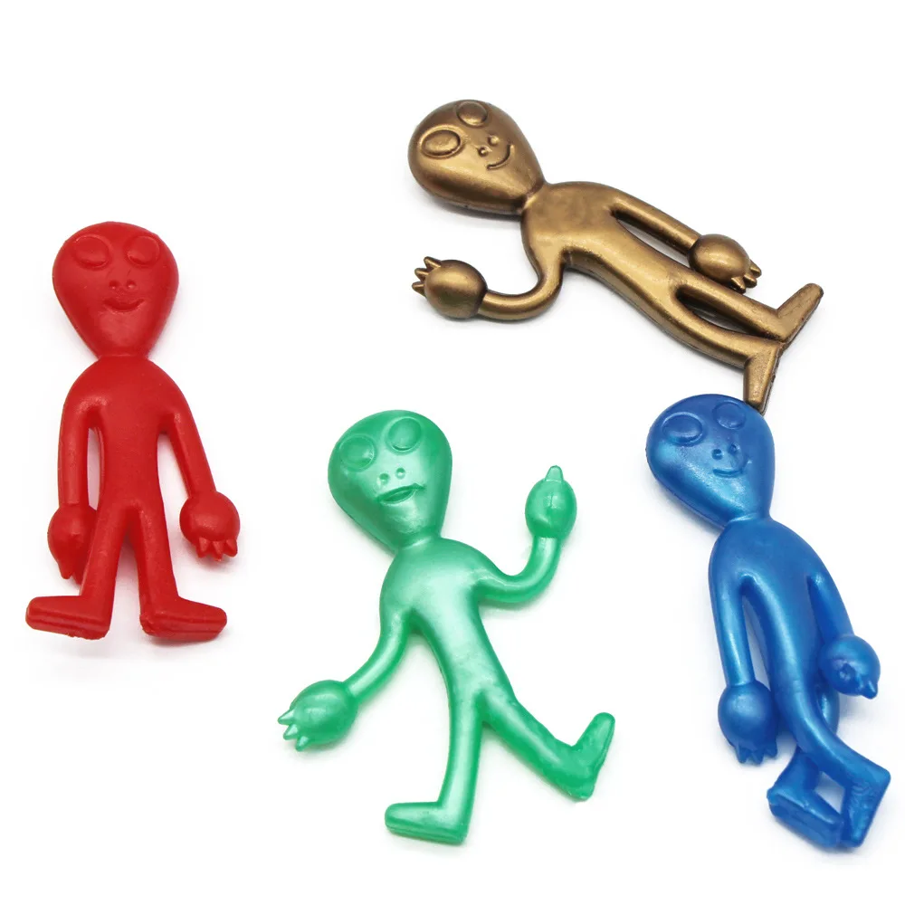 Novelty Funny Simulated Alien Super Soft Elastic Stretch Toys Children's Stress Relief Toys Halloween Prank Scary 5Pcs