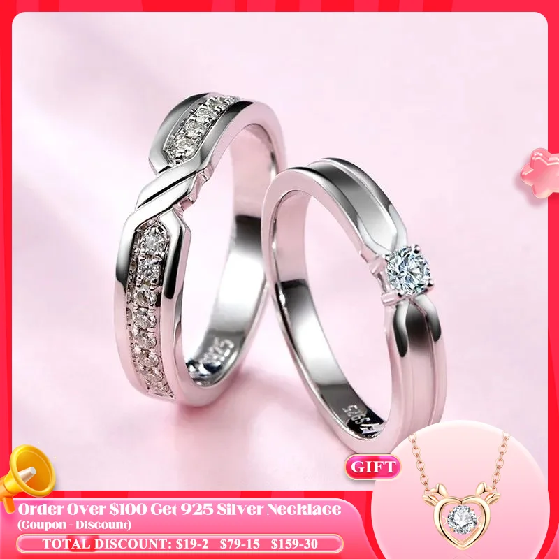 Buy AMERICAN DIAMOND RING(Adjustable Couple Rings Combo for Lovers  Valentine Ring) Online at Best Prices in India - JioMart.