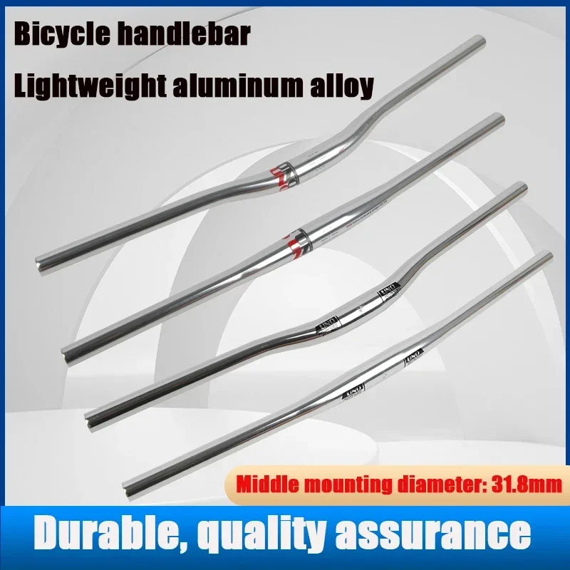 

UNO Bicycle Handlebar MTB Bike Silver 31.8MM 640/680/720/740/760mm Rise Flat Handle bar Bycicle Part