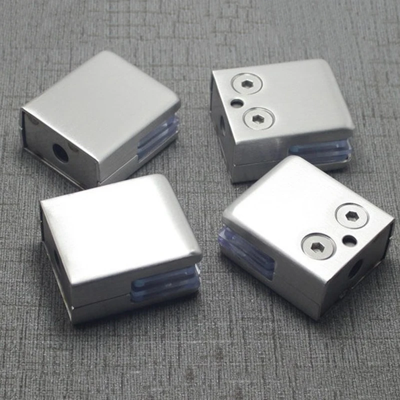 Stainless Steel Glass Sandwich Medium Glass Clip Fixed Clip Square Fish Mouth Holder Shelf Clamp glass shelf clamp holder,glass fasteners,stainless steel clips