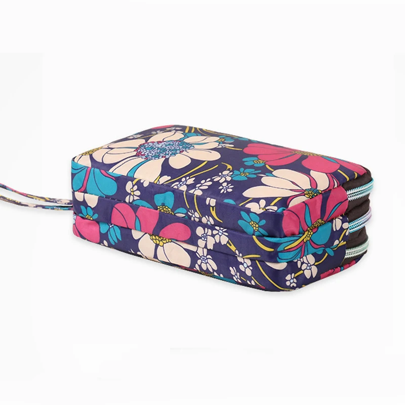 3 Zipper Women Waterproof Purse Cell Pouch Handbag Wallet Wristlet Bag Women'S Fabric Coin Purse Bag Mobile Wallet Clutch Bag