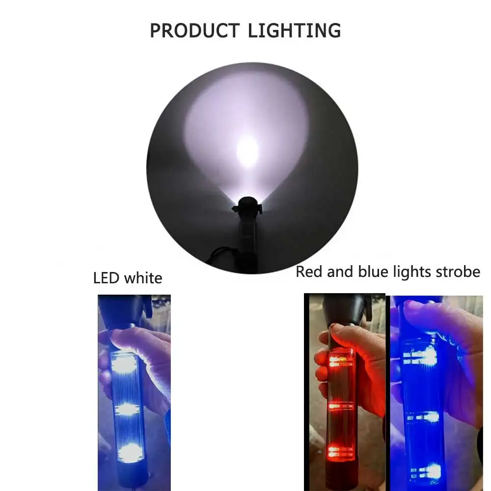 Multi-Functional Solar Power LED Flashligh Safety Hammer Torch Light With Power Bank Magnet Survival Tool Emergency Camping