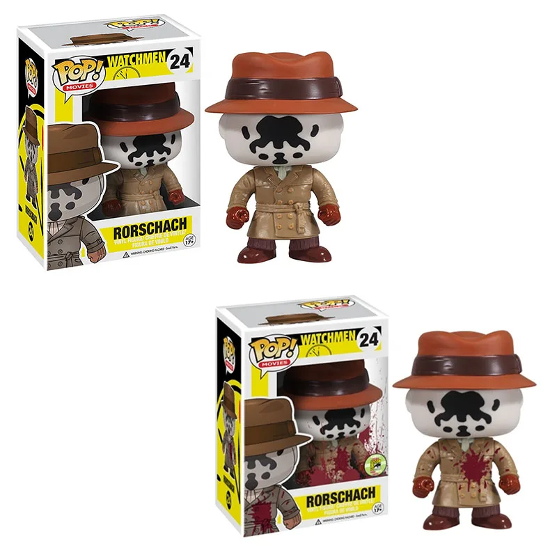 Новинка, Эксклюзивная коллекция экшн-фигурок Funko Pop Watchmen виниловые фигурки игрушки #24 Rorschach Bloody, детские куклы, игрушки