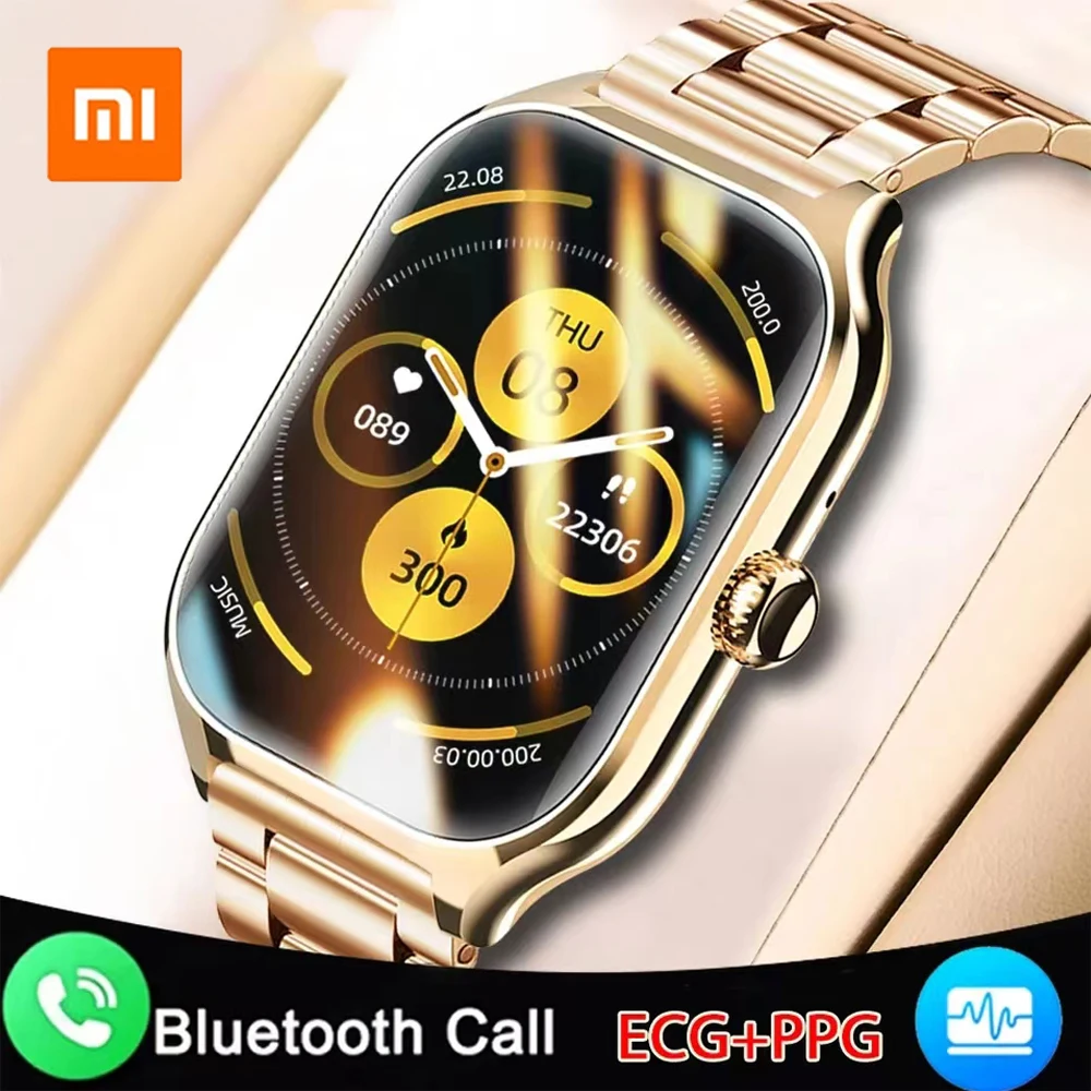 샤오미 미지아 ECG PPG 스마트 워치, 심박수, 혈액 산소, 스포츠 피트니스 트래커, 2.01 인치, 여성 블루투스 통화 스마트워치 