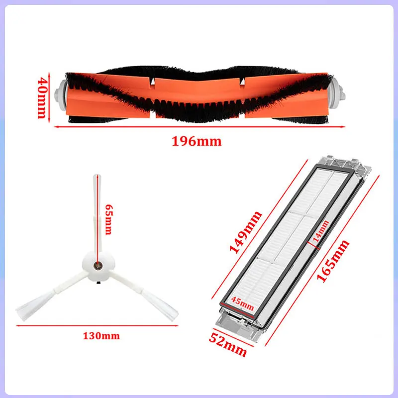 Hepa Filter For Xiaomi 1S Roborock S5 E5 S51 S55 S50 Max Main Side Brush Mijia Mi Robot Vacuum Cleaner Accessories Spare Parts hepa filter kit replacement kit accessories robot vacuum cleaner accessories