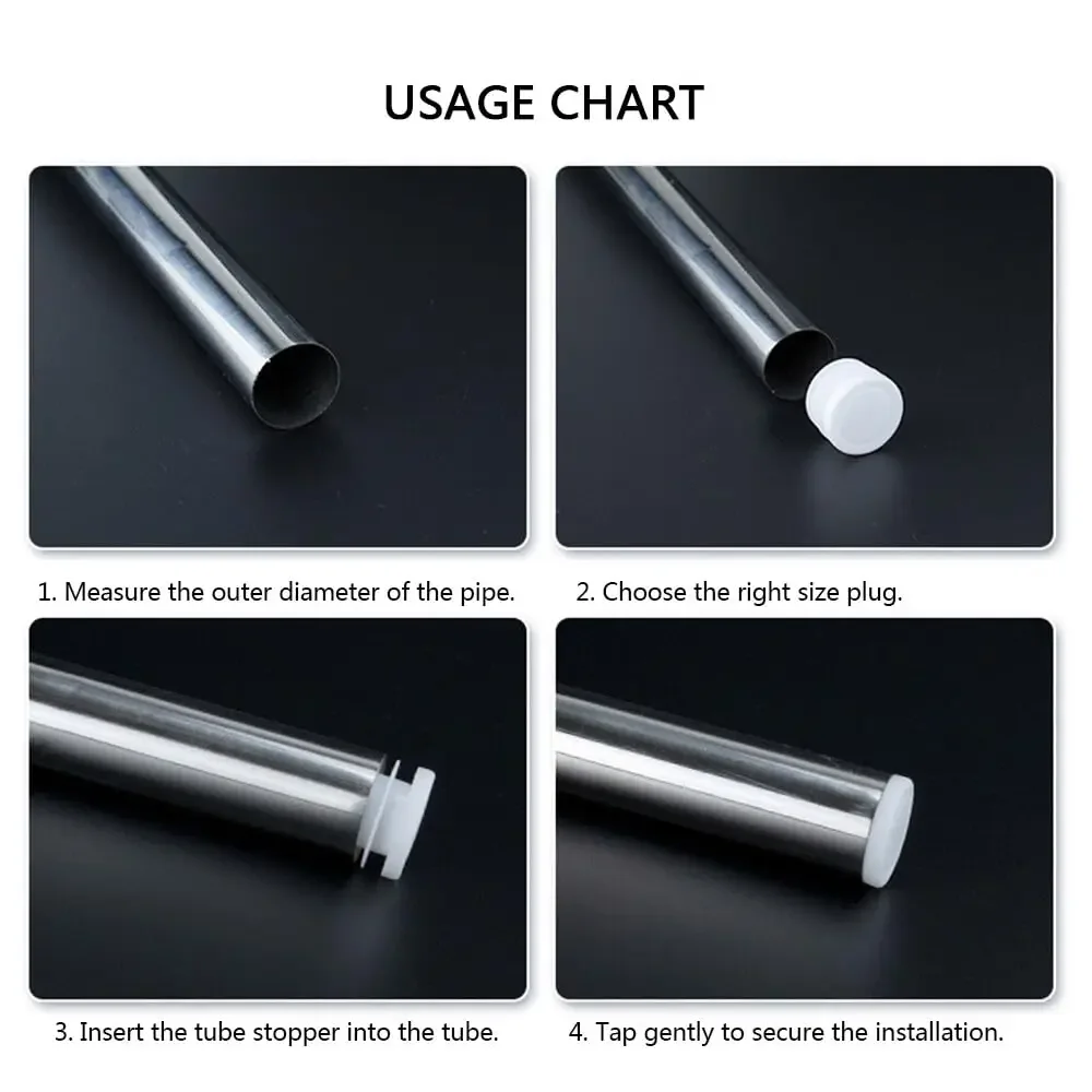 5~100Pcs 13mm~114mm White Round Plastic Blanking End Caps Chair Legs Tube Pipe Inserts Plug Bung Dust Cover Furniture Parts