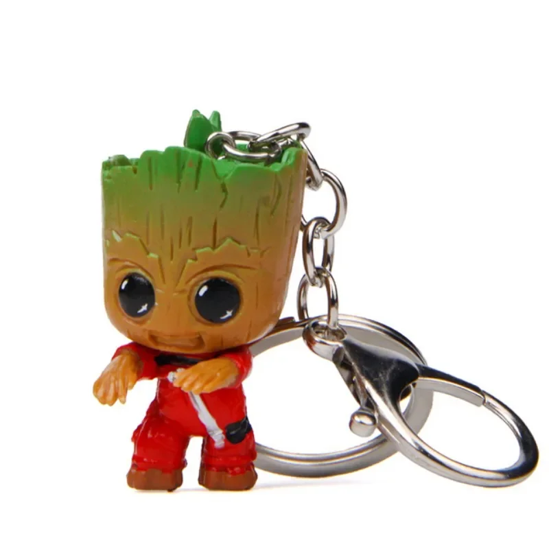 

Marvels Cartoon Groot Keyring Keychain Superhero Figure Car Pendant Kids Jewelry Accessories Toys Anime Key Chain Gift