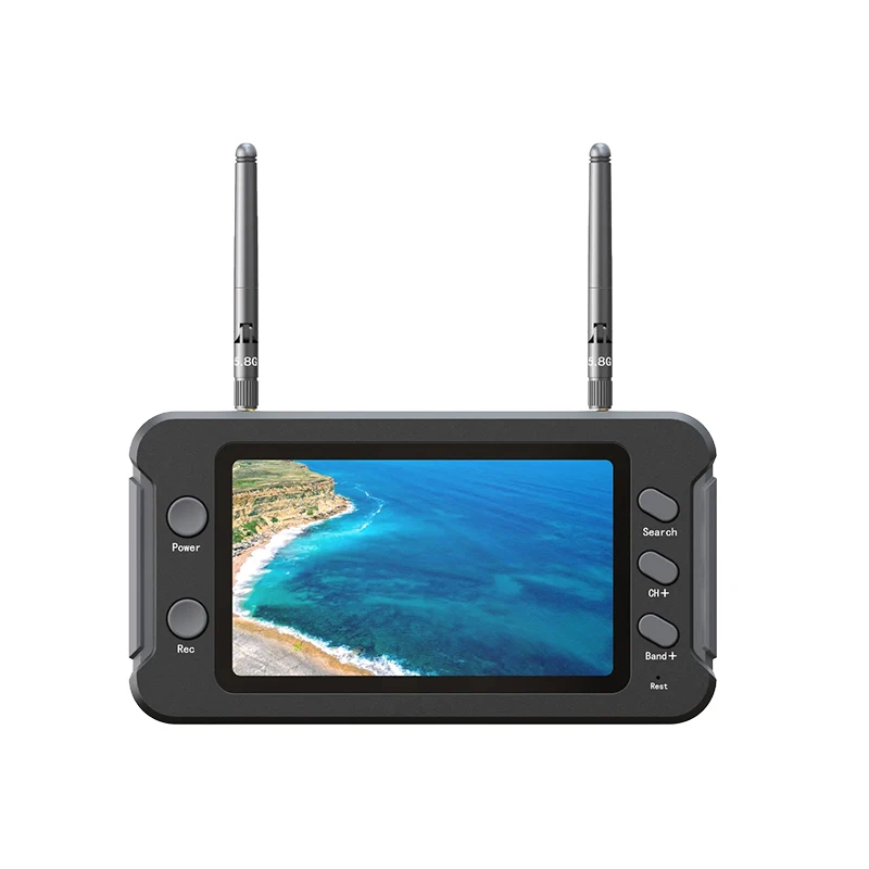 Écran FPV 5.8GHz 4.3 pouces DVR 40CH avec batterie intégrée