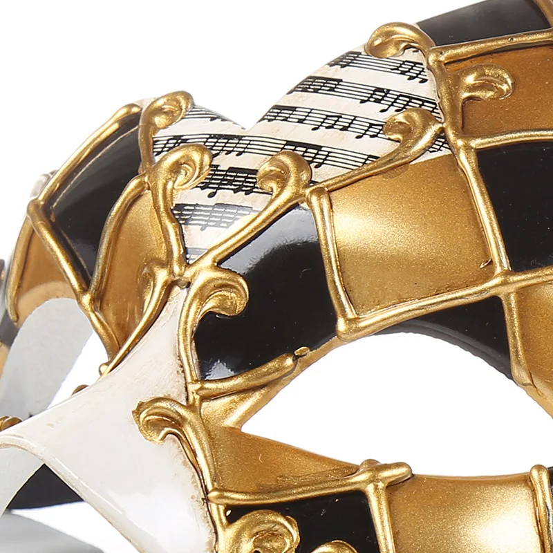 Popular Halloween Masquerade Party Venetian Antique Eye Mask Holiday Party Cross-border Exclusive Checkered Mask