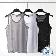 

1pcs Quick dry Mens Underwear Sleeveless Tank Top Solid Muscle Vest Undershirts O-neck Gymclothing T-shirt men's vest