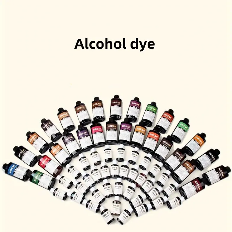 수제 가죽 알코올 염색 고농도 알코올 염료, 물 염색, DIY 가죽 제품, 조정 가능한 염색제