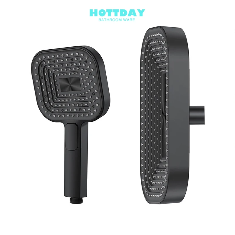 ปรับฝักบัวมือ 3 โหมดฝักบัวอาบน้ําขนาดใหญ่ฝักบัวอาบน้ําแรงดันสูงประหยัดน้ําฝักบัวอุปกรณ์ห้องน้ํา 1
