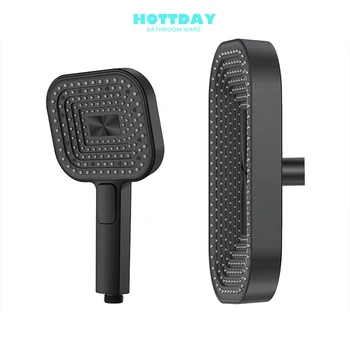 ปรับฝักบัวมือ 3 โหมดฝักบัวอาบน้ําขนาดใหญ่ฝักบัวอาบน้ําแรงดันสูงประหยัดน้ําฝักบัวอุปกรณ์ห้องน้ํา 1