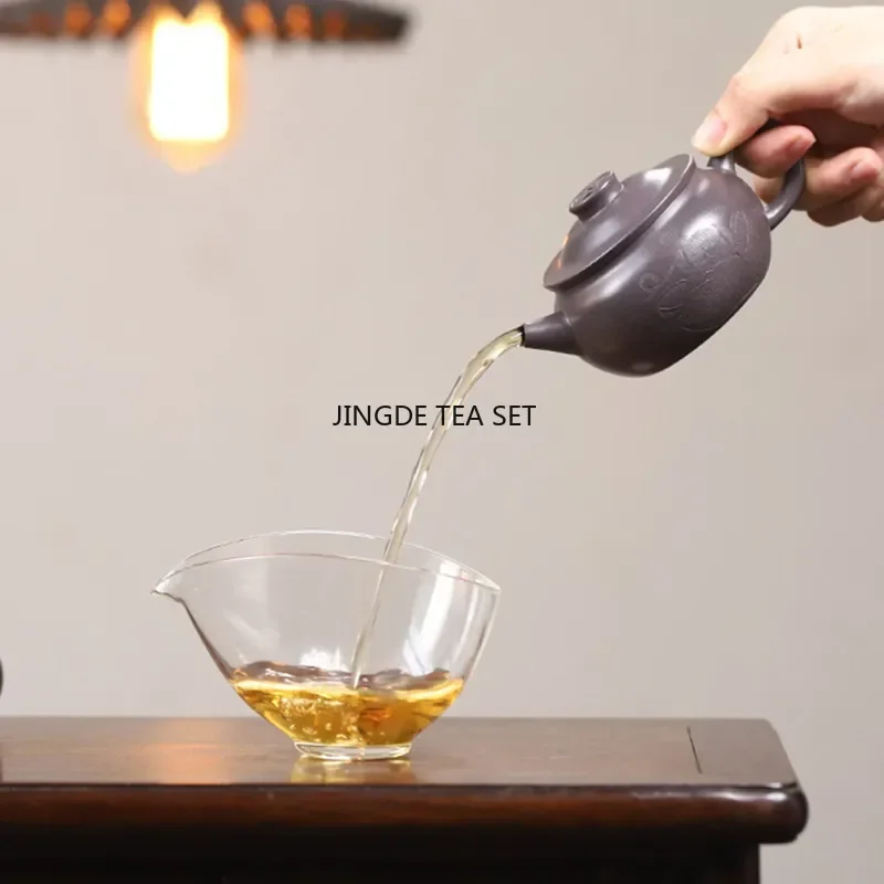 130ml Creative Yixing Purple Clay Pot Handmade Beauty Infusion Pot Authentic Chinese Purple Clay Tea Set