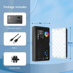 RGB LED Video Lighting Kit - Full Color & Bi-Color Adjustable Panel Lamp (2500K-8500K) with High CRI 95+ (Black)